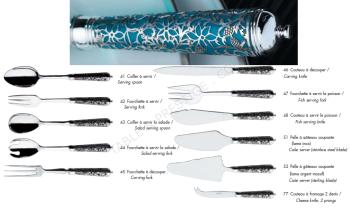 Couteau à servir le poisson en argent massif - Ercuis